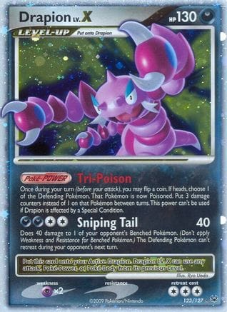 'Pokemon - 'Drapion LV.X 123  - Holofoil Platinum - Ultra Rare