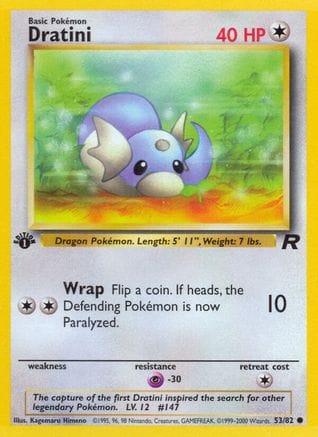 'Pokemon - 'Dratini 053/82  - 1st Edition Team Rocket - Common