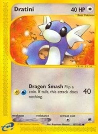 'Pokemon - 'Dratini 107/165  - Reverse Holofoil Expedition - Common