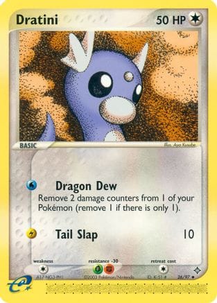 'Pokemon - 'Dratini 026  - Reverse Holofoil Dragon - Uncommon