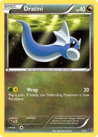 'Pokemon - 'Dratini (1) 001  - Holofoil Dragon Vault - Holo Rare