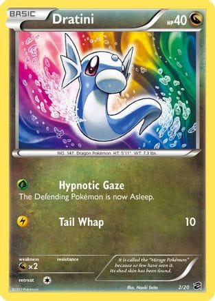 'Pokemon - 'Dratini (2) 002/20  - Holofoil Dragon Vault - Holo Rare