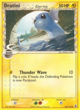 'Pokemon - 'Dratini 066/113  - Reverse Holofoil Delta Species - Common
