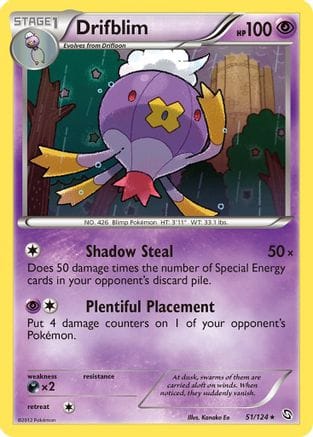 'Pokemon - 'Drifblim 051  - Reverse Holofoil Dragons Exalted - Rare