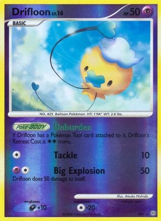 'Pokemon - 'Drifloon (Shiny) SH1  - Reverse Holofoil Stormfront - Shiny Holo Rare