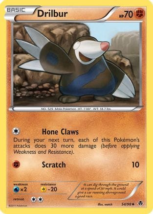 'Pokemon - 'Drilbur (54) 054  Emerging Powers - Uncommon