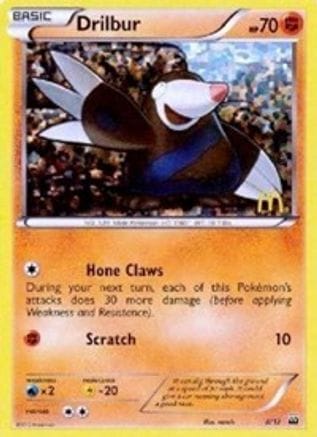'Pokemon - 'Drilbur 008/12  - Holofoil McDonalds Promos 2012 - Promo