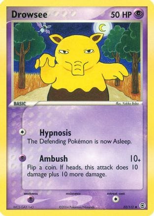 'Pokemon - 'Drowsee 032  - Reverse Holofoil FireRed & LeafGreen - Uncommon