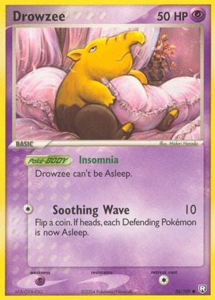 'Pokemon - 'Drowzee 054/109  - Reverse Holofoil Team Rocket Returns - Common