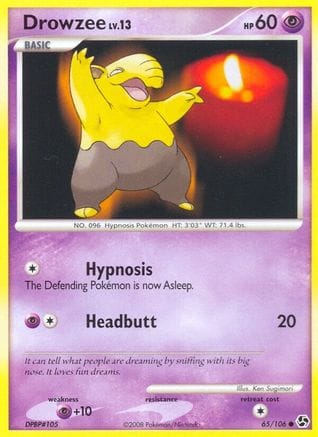 'Pokemon - 'Drowzee 065  - Reverse Holofoil Great Encounters - Common