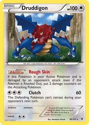 'Pokemon - 'Druddigon 089  - Reverse Holofoil Noble Victories - Rare