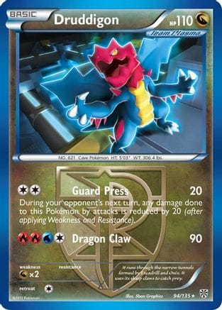 'Pokemon - 'Druddigon (Team Plasma) 094  - Reverse Holofoil Plasma Storm - Rare
