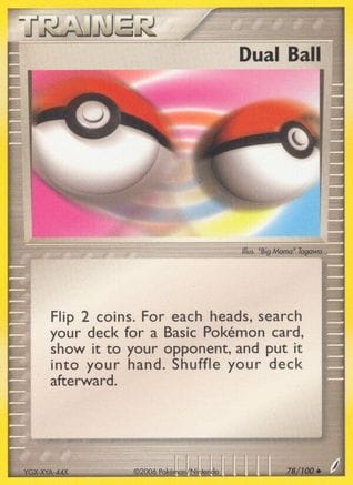 'Pokemon - 'Dual Ball 078/100  - Reverse Holofoil Crystal Guardians - Uncommon