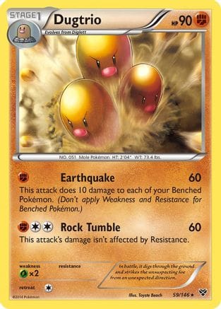 'Pokemon - 'Dugtrio 059  XY Base Set - Rare