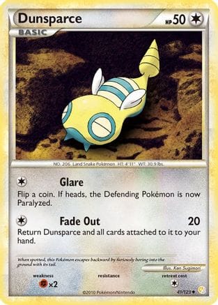 'Pokemon - 'Dunsparce 041  HeartGold SoulSilver - Uncommon