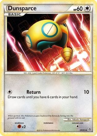 'Pokemon - 'Dunsparce 029  - Reverse Holofoil Unleashed - Uncommon