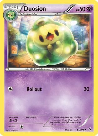 'Pokemon - 'Duosion 051  - Reverse Holofoil Noble Victories - Uncommon