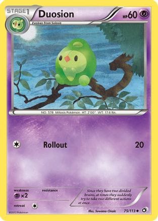 'Pokemon - 'Duosion 075  - Reverse Holofoil Legendary Treasures - Uncommon