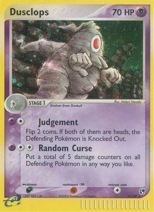 'Pokemon - 'Dusclops 004  - Reverse Holofoil Sandstorm - Holo Rare
