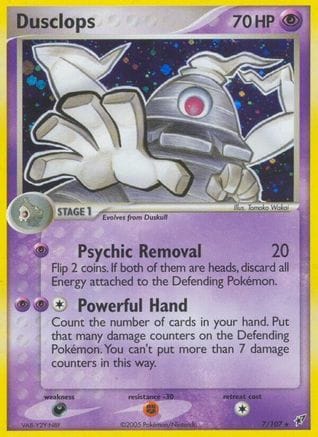 'Pokemon - 'Dusclops 007  - Holofoil Deoxys - Holo Rare
