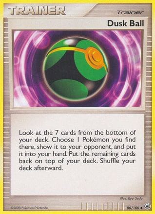 'Pokemon - 'Dusk Ball 080/100  - Reverse Holofoil Majestic Dawn - Uncommon