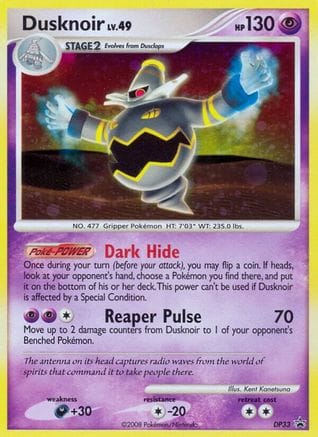 'Pokemon - 'Dusknoir DP33  - Holofoil Diamond and Pearl Promos - Promo