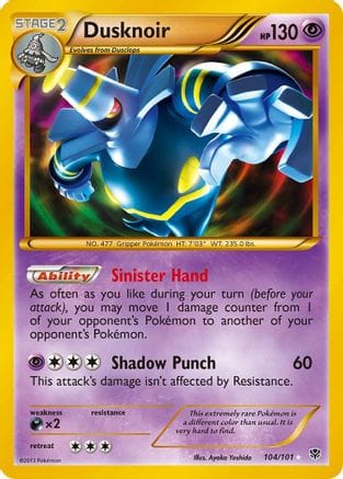 'Pokemon - 'Dusknoir (104 Secret Rare) 104  - Holofoil Plasma Blast - Secret Rare
