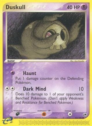 'Pokemon - 'Duskull 062/100  - Reverse Holofoil Sandstorm - Common