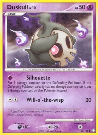 'Pokemon - 'Duskull (59) 059  - Reverse Holofoil Stormfront - Common