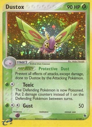'Pokemon - 'Dustox 006  - Holofoil Ruby and Sapphire - Holo Rare