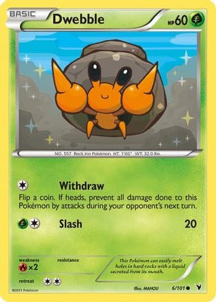 'Pokemon - 'Dwebble 006  - Reverse Holofoil Noble Victories - Common