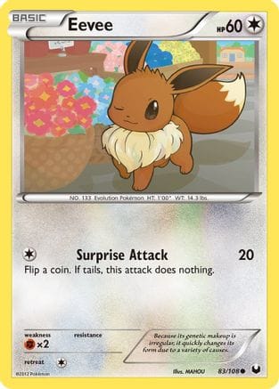 'Pokemon - 'Eevee (83) 083/108  Dark Explorers - Common
