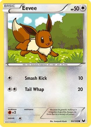 'Pokemon - 'Eevee (84) 084/108  - Reverse Holofoil Dark Explorers - Common