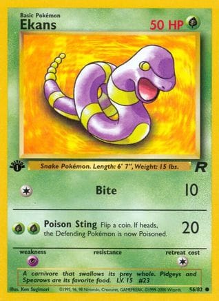 'Pokemon - 'Ekans 056/82  - Unlimited Team Rocket - Common