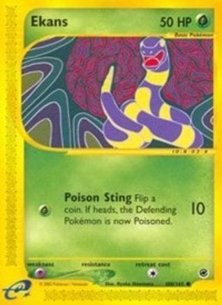 'Pokemon - 'Ekans 108/165  - Reverse Holofoil Expedition - Common
