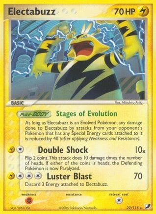 'Pokemon - 'Electabuzz 022/115  Unseen Forces - Rare