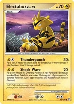 'Pokemon - 'Electabuzz 081/130  - Reverse Holofoil Diamond and Pearl - Common