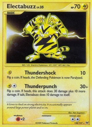 'Pokemon - 'Electabuzz 128  - Holofoil Platinum - Secret Rare