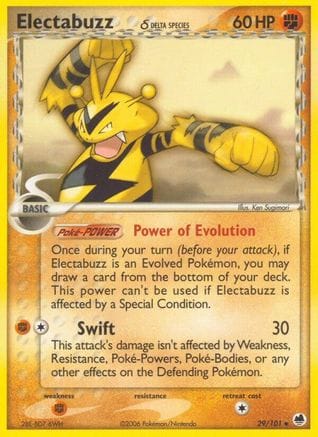 'Pokemon - 'Electabuzz (Delta Species) 029  Dragon Frontiers - Uncommon