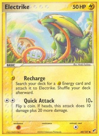 'Pokemon - 'Electrike 060/107  - Reverse Holofoil Deoxys - Common