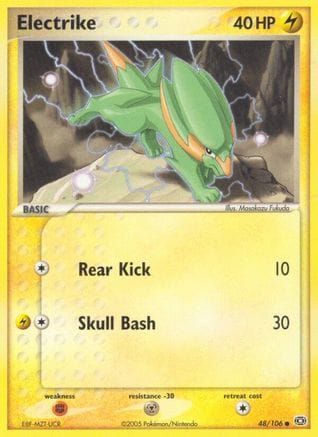 'Pokemon - 'Electrike 048/106  - Reverse Holofoil Emerald - Common