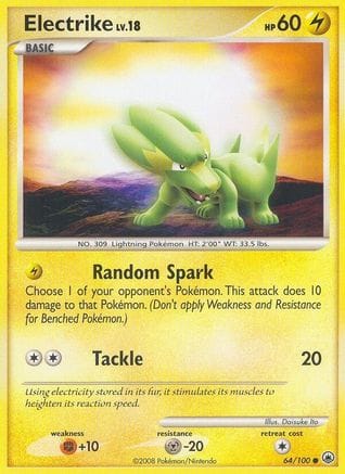 'Pokemon - 'Electrike 064  - Reverse Holofoil Majestic Dawn - Common
