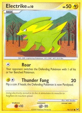 'Pokemon - 'Electrike 074  - Reverse Holofoil Platinum - Common