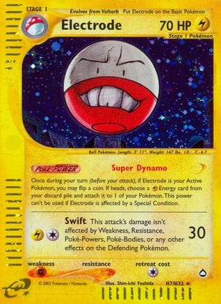 'Pokemon - 'Electrode (H7) 0H7  - Holofoil Aquapolis - Holo Rare