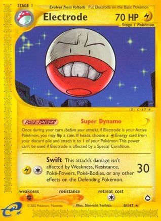 'Pokemon - 'Electrode 008  Aquapolis - Rare