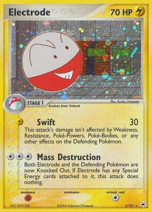 'Pokemon - 'Electrode 005  - Reverse Holofoil Hidden Legends - Holo Rare