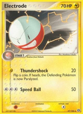 'Pokemon - 'Electrode 027  Emerald - Uncommon