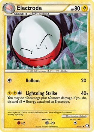 'Pokemon - 'Electrode 034  Triumphant - Uncommon