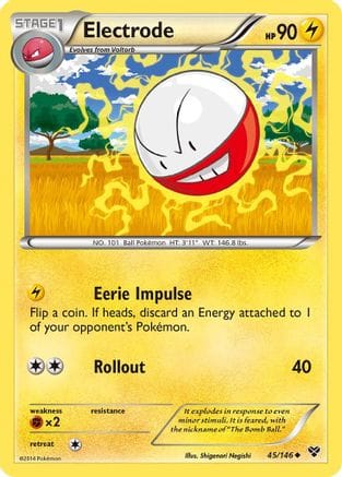 'Pokemon - 'Electrode 045  XY Base Set - Uncommon