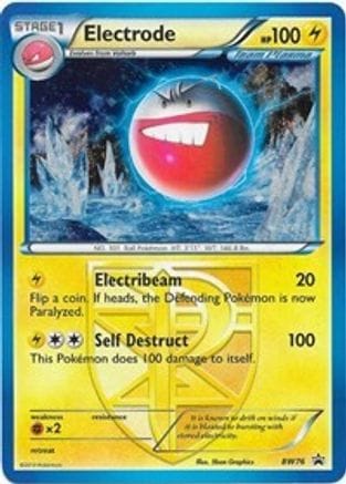 'Pokemon - 'Electrode (Team Plasma) BW76  - Holofoil Black and White Promos - Promo